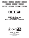 Blodgett BLT-40G Operating instructions