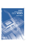 Yamaha QY100 Owner`s manual