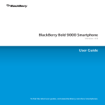 Blackberry 9000 - Bold User guide