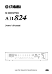 Yamaha AD 824 Owner`s manual