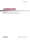 Alaxala AX6600S series Instruction manual