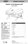 Blue Rhino Outdoor LP Gas Barbecue Grill HBT822W Owner`s manual