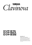 Yamaha CVP-83S Owner`s manual