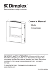 Dimplex DWOP20R Owner`s manual