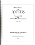 Rodgers Instruments 795 Owner`s manual