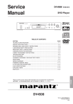 Marantz DV4500 Service manual