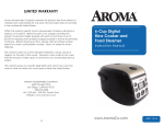 Aroma ARC-1616 Instruction manual