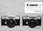 Cannon Canon Pellix Camera Manual QL Technical data