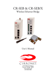 Cirronet CR-SEB/X User`s manual