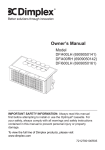 Dimplex 6909070159 Owner`s manual