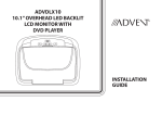 Advent OVERHEAD LED BACKLIT LCD MONITOR Installation guide