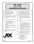 American Dryer Corp. ML-122D Installation manual