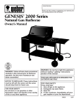 Weber Genesis 2000 NG Owner`s manual