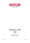 Barco R9001969 Owner`s manual