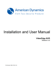 American Dynamics VideoEdge User manual