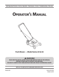 MTD Series A4 Operator`s manual