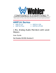 Wohler AMP1A User guide