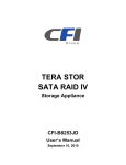 CFI TERA STOR SATA RAID IV User`s manual