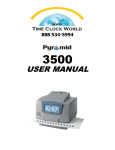 Pyramid 3500 User manual