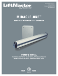 Elite access systems Miracle-One Owner`s manual