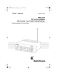 Radio Shack PRO-2050 Owner`s manual