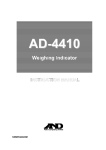 A&D AD-4410 Instruction manual
