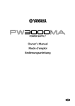 Yamaha PW3000MA Owner`s manual