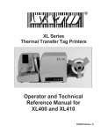 SATO XL410 Operator`s manual