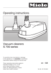Miele S 700 series Operating instructions