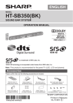 Sharp HT-SB350(BK) Operating instructions