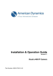 American Dynamics illustra 400 Specifications
