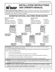 Enerco TSIR10NG Owner`s manual