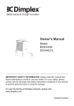 Dimplex DCH4831L Owner`s manual