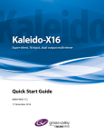 Miranda Kaleido-X16 Operating instructions