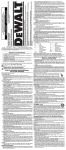 DeWalt DC980 Instruction manual