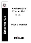 Edimax 9-Port Desktop Ethernet Hub ER-5390S Specifications