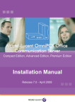 Alcatel OmniPCX Enterprise R7.1 Installation manual