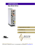 Delta Tau Geo Brick User manual