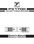 YORKVILLE PX1700 Owner`s manual