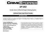 CrimeStopper SP-402 Operating instructions