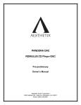 Aesthetix ROMULUS CD Player-DAC Owner`s manual