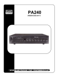 DAPAudio PA240 Product guide