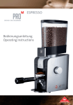 Mahlkonig Pro M espresso Operating instructions