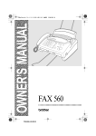 Brother FAX-520DT Owner`s manual