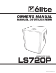 YORKVILLE LS720P - SERVICE Owner`s manual