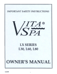Vita Spa L60 Series Owner`s manual