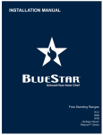 BlueStar RCS Installation manual