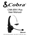 Cobra CWA BTH1 Plus User manual