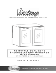 Vinotemp VT-12TSMD-2Z Operating instructions