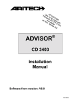 Aritech ADVISOR CD 3403 Installation manual